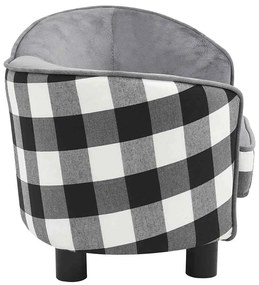 Sofá para cães 68x38x38 cm pelúcia cinzento