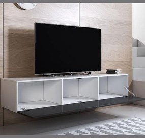 Conjunto de Móveis de Sala Sandim – 1,6 m – Modular em Branco e Preto