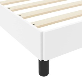 Cama Outros Branco Puro 160 x 200 cm Couro sintético