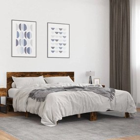 vidaXL Estrutura de cama 160x200 cm derivados madeira/metal