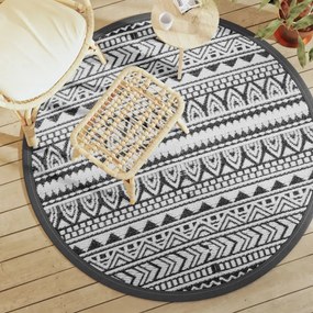 Tapete de exterior Ø160 cm ARAKIL PP preto