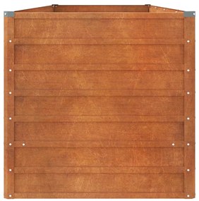 Canteiro de jardim 320x80x77 cm aço corten cor enferrujado