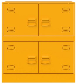 Aparador 67x39x73 cm aço amarelo mostarda