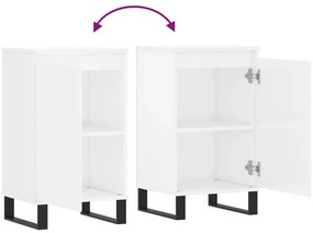 Aparadores 2 pcs 40x35x70 cm deriv. de madeira branco brilhante