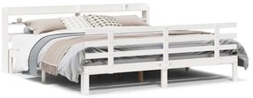 vidaXL Estrutura de cama c/ cabeceira sem colchão 200x200 cm branco