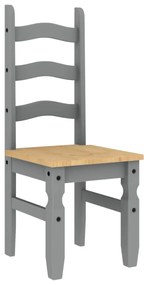 Cadeiras de jantar 2 pcs Corona 42x47x107 cm pinho maciço cinza