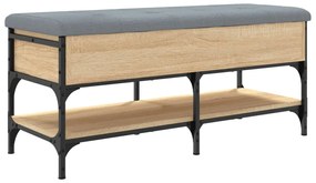 Banco sapateira 102x42x45 cm derivados madeira carvalho sonoma