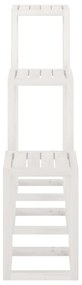3 pcs conjunto de suporte plantas pinho maciço branco