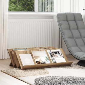 vidaXL Estante de Revistas Carvalho Artesanal 90 x 53 x 28,5 cm