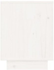 Mesa de cabeceira 40x30x40 cm madeira de pinho maciça branco