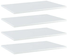 vidaXL Prateleiras para estante 4 pcs derivados de madeira branco