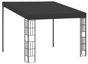 Gazebo de montagem na parede 3x3 m tecido antracite