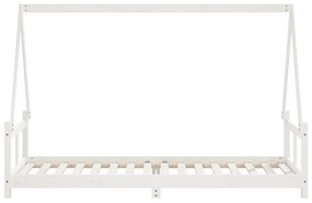 Estrutura de cama infantil 80x200 cm pinho maciço branco