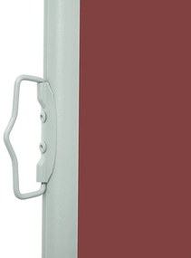 Toldo lateral retrátil para pátio 140x500 cm castanho