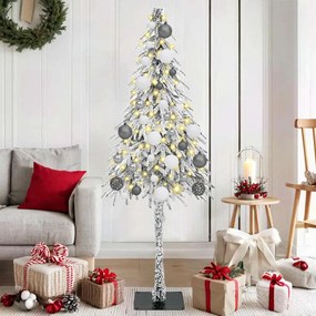 vidaXL Árvore de Natal com 150 LEDs com suporte Branco 150 cm PE e Aço