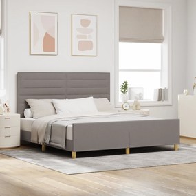 Estrutura de Cama vidaXL em Taupe, 180x200 cm, Tecido