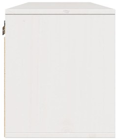 Armário de parede 100x30x35 cm madeira de pinho maciça branco