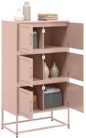 Aparador 68,5x38,5x123,5 cm aço rosa