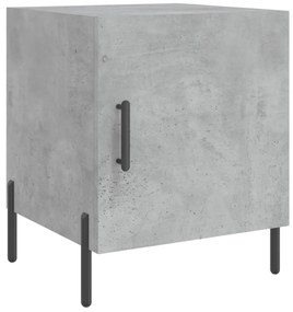 Mesa cabeceira 2pcs 40x40x50 cm derivados madeira cinza cimento