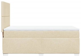 Cama com molas/colchão 90x200 cm tecido cor crème