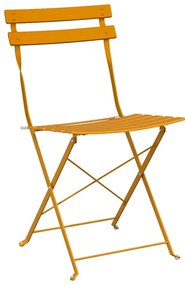 Conjunto de bistrô dobrável de 3 peças vidaXL Mostarda Amarelo Aço