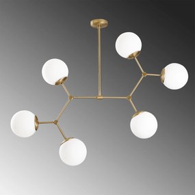 Candeeiro Damar – Amarelo e Branco – 100 x 58 cm