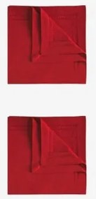Pack De 2 Guardanapos Em Algodão Eirsen Vermelho Burdeos - Sklum