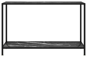 Mesa consola 120x35x75 cm vidro temperado preto