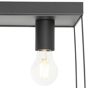 Candeeiro de tecto minimalista preto 2 luzes - Kodi Moderno