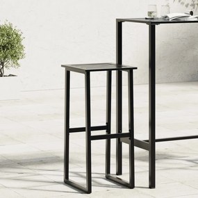 vidaXL Bancos de bar 4 pcs 38x38x80 cm aço revestido a pó preto