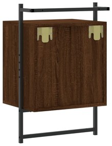 Mesa cabeceira parede 40x30x61 deriv. madeira carvalho castanho