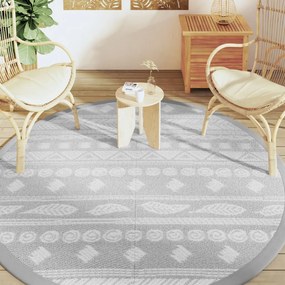 Tapete de exterior Ø200 cm ARAKIL PP cinzento