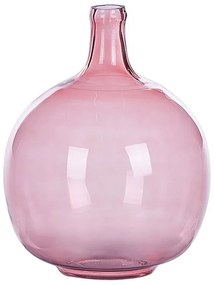 Vaso de vidro rosa 31 cm CHAPPATHI Beliani