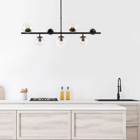 Candeeiro de Teto Fazli – Preto – 113 x 40 x 46-85 cm