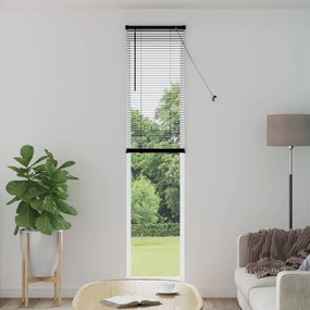 vidaXL Cortina Veneziana Manual Ajustável Preto 213 x 40 cm PVC