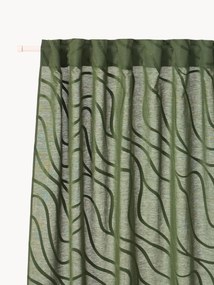 Cortinas semitransparentes multi-banda Lidia, conjunto de 2, L 140 cm