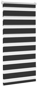Estore de rolo 80 x 150 cm, linhas de zebra / Preto