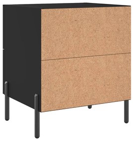 Mesas de cabeceira 2 pcs 40x35x47,5 cm deriv. de madeira preto