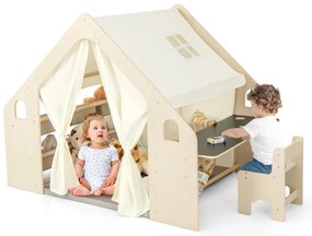 Cozinha de brinquedo de madeira para crianças a partir de 3 anos com cafeteira, torneira de pia, fogão, dispensador de água, forno de micro-ondas, rosa