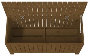 Caixa de arrumação jardim 108x42,5x54 pinho maciço castanho-mel