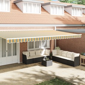vidaXL Valance Toldo para Estrutura de 6 m Verde e Amarelo 5.8x0.2 m