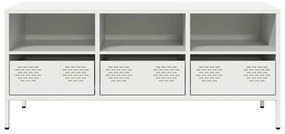 Móvel de TV 101,5x39x43,5 cm aço laminado a frio branco