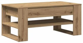 Mesa de centro vidaXL em Carvalho Artesanal 102x55x45 cm em Madeira de
