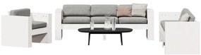2 pcs conjunto lounge de jardim madeira de pinho maciça branco
