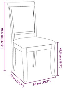 Cadeiras de jantar com almofadões 2 pcs madeira maciça branco