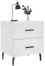 Mesa de cabeceira 40x35x47,5 cm derivados de madeira branco
