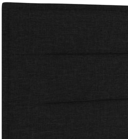 Cabeceira Design de Linhas Preto 160 cm Tecido