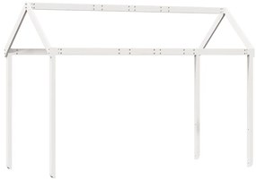 Telhado de cama infantil 207x80,5x151,5 cm pinho maciço branco