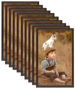 vidaXL Molduras para mesa 10 pcs 13x18 cm MDF preto