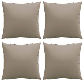 Almofadas de sofá 4 pcs 50x50 cm tecido cinza-acastanhado